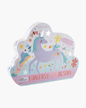 Load image into Gallery viewer, Floss and Rocks 80 Piece Puzzle, Fantasy: A pastel unicorn with stars and butterflies, ideal for kids aged 3+.