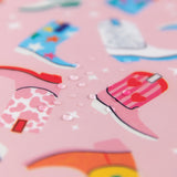 Close-up of water droplets on a Bumkins: Clear Travel Bag 3 Pack: Boots.