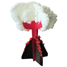 Load image into Gallery viewer, The Crystal Growing Volcano by Copernicus Toys features a model of an explosion with a white cloud and a red and black base.