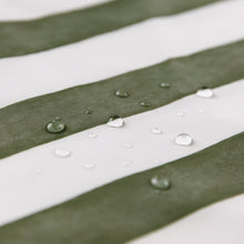 Load image into Gallery viewer, Close-up of water droplets on Roamio by Bumkins Clear Travel Bag 3 Pack: Clubhouse Stripe.