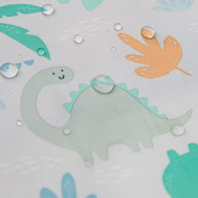 Load image into Gallery viewer, Close-up of water droplets on a Bumkins SuperBib® 3 Pack: Hangry, Dinosaurs, Blue Tropic.