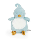 Tweet the Blue Bird Roly Poly by Bunnies By the Bay: plush blue bird with white belly, orange beak/feet, and a tuft, sits upright.