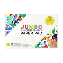 Load image into Gallery viewer, Bright Stripes Jumbo Finger Paint Pad: 25 glossy, acid-free sheets, 11x17, 100 GSM with colorful prints.