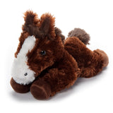 Scoopz Horse Small: fluffy brown horse stuffed animal with white muzzle.