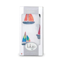 Load image into Gallery viewer, Lulujo Inc.s Cotton Swaddle, Sailboats is perfect for swaddles and baby blanket enthusiasts.