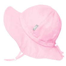 Load image into Gallery viewer, Bumkins Sun Hat, Pink: UPF 50+, wide brim, chin strap & adjustable back drawstring for a perfect fit.