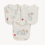 Magnetic Me, 3-Pack Bib Different Is Divine: 3 cream circus elephant themed bibs with magnetic closure; made of TENCEL modal.