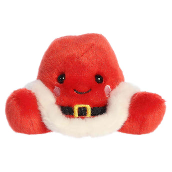 Aurora Palm Pals Santa Cowboy Hat: a plush red octopus in a Santa suit with black eyes and a smiling face.