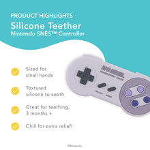 Load image into Gallery viewer, Bumkins Silicone Teether highlights—sized for small hands, textured silicone to sooth, great for teething 3 months+, chill for extra relief!