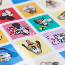 Load image into Gallery viewer, Close-up of water droplets on Bumkins Sleeved Bib: Mickey & Friends Check Mates.
