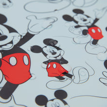 Load image into Gallery viewer, Close-up of water droplets on Bumkins Splat Mat: Mickey Mouse.