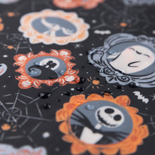 Load image into Gallery viewer, Close-up of water droplets on Bumkins Packable Tote Bag: Ghostly Gallery.