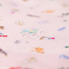 Load image into Gallery viewer, Close-up of water droplets on Bumkins Splat Mat: Princess Magic.