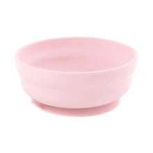Load image into Gallery viewer, Bumkins Silicone Grip Bowl: Pink offers a smooth, round shape with a flat suction base and is crafted from food-safe platinum silicone.