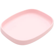 Load image into Gallery viewer, Bumkins Silicone Grip Tray: Pink is a food-safe dish with rounded edges, shallow depth, and secure suction base.