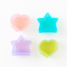 Load image into Gallery viewer, Bumkins Silicone Little Dipper Combo 2 Pack: Aqua Jelly sits with other similar silicone cups on a white background.