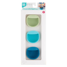 Load image into Gallery viewer, Bumkins Silicone Little Dipper Round 3-Pack: Gumdrop is shown in a white packaging box, with a clear front window displaying the product.