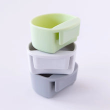 Load image into Gallery viewer, Bumkins Silicone Little Dipper Round 3-Pack: Taffy is stacked vertically on a white background.