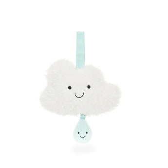 Jellycat Musical Pull Amuseables Stratto Cloud by Zoolikins: a smiling soft cloud that’s perfect for baby toy collections.
