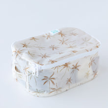 Load image into Gallery viewer, A Bumkins Packing Cube 2 Pack: Palm Daze is displayed at an angle on a white background.