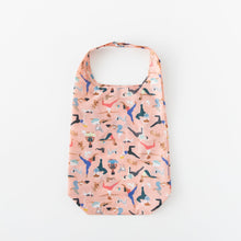 Load image into Gallery viewer, Bumkins Packable Tote Bag: Yoga Pals is laid flat on a white background.