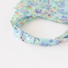 Load image into Gallery viewer, Close-up of the straps of Bumkins Packable Tote Bag: Aloha Stitch on a white background.