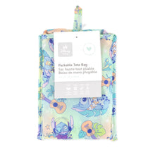Load image into Gallery viewer, Bumkins Packable Tote Bag: Aloha Stitch shown folded with its packaging tag.