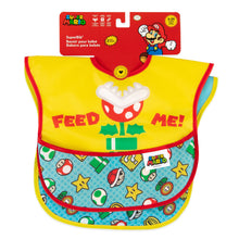 Load image into Gallery viewer, Bumkins SuperBib® 2 Pack: Super Mario™ is shown on a red packaging header with a cartoon illustration.