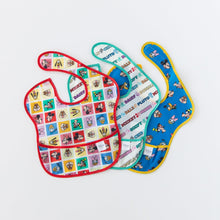 Load image into Gallery viewer, Bumkins SuperBib® 3 Pack: Mickey & Friends MVP is fanned out on a white background.
