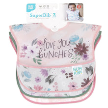 Load image into Gallery viewer, Bumkins SuperBib® 3 Pack: Love You Bunches is shown on a white packaging header.