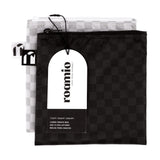 Roamio by Bumkins Reusable Snack Bag, Large 2 Pack: Rich & Boujee is shown with a black & white packaging tag.