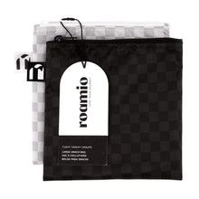 Load image into Gallery viewer, Roamio by Bumkins Reusable Snack Bag, Large 2 Pack: Rich & Boujee is shown with a black & white packaging tag.