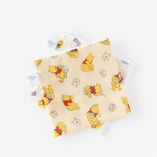 Load image into Gallery viewer, Bumkins Reusable Snack Bag, Large 2 Pack: Pooh Bear and Friends shown stacked on a white background.