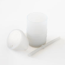 Load image into Gallery viewer, Bumkins Silicone Straw Cup with Lid: Gray sits on a white background.
