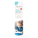 Bumkins Silicone Stretch Lid for Grip Dish 3 Section, Grip Plate is shown in a white packaging box with a photo of a child using the product.