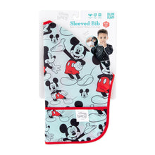 Load image into Gallery viewer, Bumkins Sleeved Bib: Mickey Mouse is shown folded in its packaging.