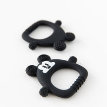 Load image into Gallery viewer, Two Bumkins Silicone Flat Teether: Mickey Mouse shown front and back on a white background.