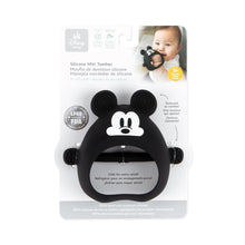 Load image into Gallery viewer, Bumkins Silicone Un-Droppable Mitt Teether: Mickey Mouse is attached to cardboard packaging.