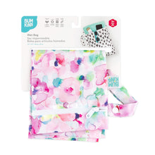 Load image into Gallery viewer, Bumkins Wet Bag: Watercolor is shown folded on white cardboard packaging.