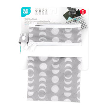 Load image into Gallery viewer, Bumkins Wet/Dry Clutch: Lunar Phase is shown folded in its packaging.