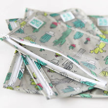 Load image into Gallery viewer, Close-up of Bumkins Clear Travel Bag 3-Pack: Cacti stacked on a white background.