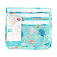 Load image into Gallery viewer, Bumkins Clear Travel Bag 3-Pack: Ocean Life is shown with its packaging tag.