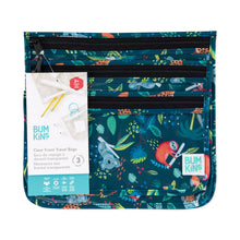 Load image into Gallery viewer, Bumkins Clear Travel Bag 3-Pack: Jungle is shown with its packaging tag.