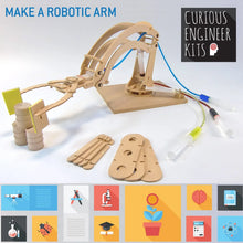 Load image into Gallery viewer, The Make A Robotic Arm Kit by Copernicus Toys features cardboard and hydraulic syringes for hands-on learning.