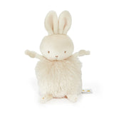 Rutabaga Roly Poly Bunny by Bunnies By the Bay is a plush, cream bunny with an embroidered face and round body, sitting upright.