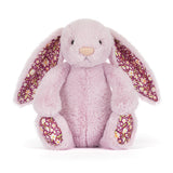 Jellycat Thistlepop Blossom Luxe Bunny: a plush lavender bunny with patterned ears—an ideal garden gift for any plant lover.