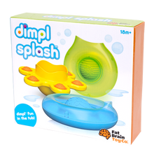 Load image into Gallery viewer, Fat Brain Toy Cos Dimpl Splash bath toys for 18 months+ feature colorful floating shapes designed for sensory learning.