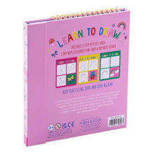 Load image into Gallery viewer, Pink Learn to Draw, Rainbow Fairy set by Floss and Rock for ages 3+, includes steps, wipe-clean pens, board; made with eco-friendly materials.