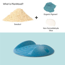 Load image into Gallery viewer, The blue Mini Golf Set by PlanToys is crafted from sustainable materials: PlanWood sawdust, organic pigment, and non-formaldehyde glue.