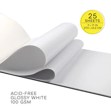 Load image into Gallery viewer, Bright Stripes Jumbo Finger Paint Pad: 25 sheets, acid-free, glossy, 11x17 inches (27.9x43.2 cm), 100 GSM.